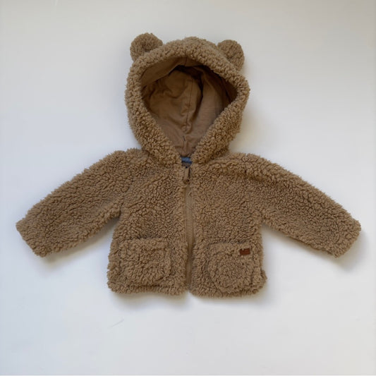 7 For All Mankind Teddy Jacket Hooded Zip Up hoodie bear ears soft pockets cozy