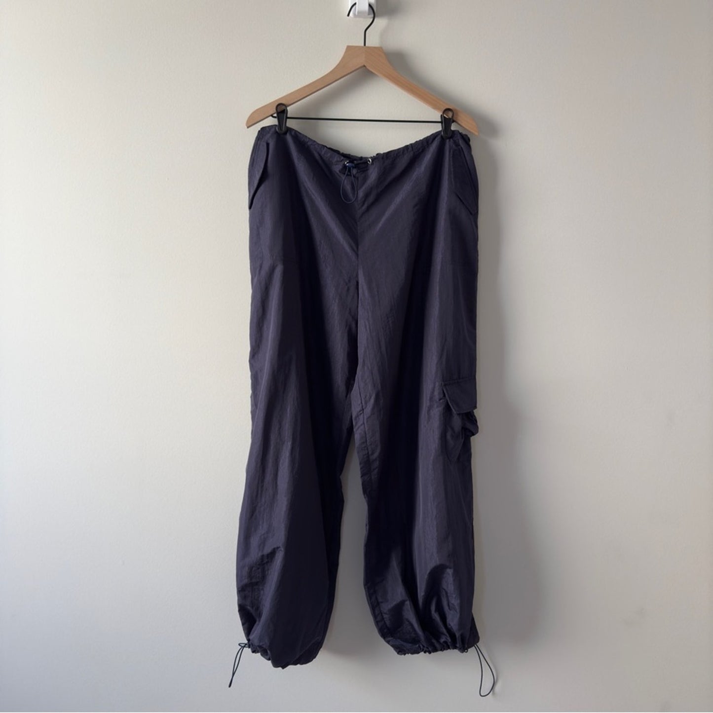 Revolve Superdown Ruby Parachute Pant Stylish Navy Cargo Pants adjustable waist