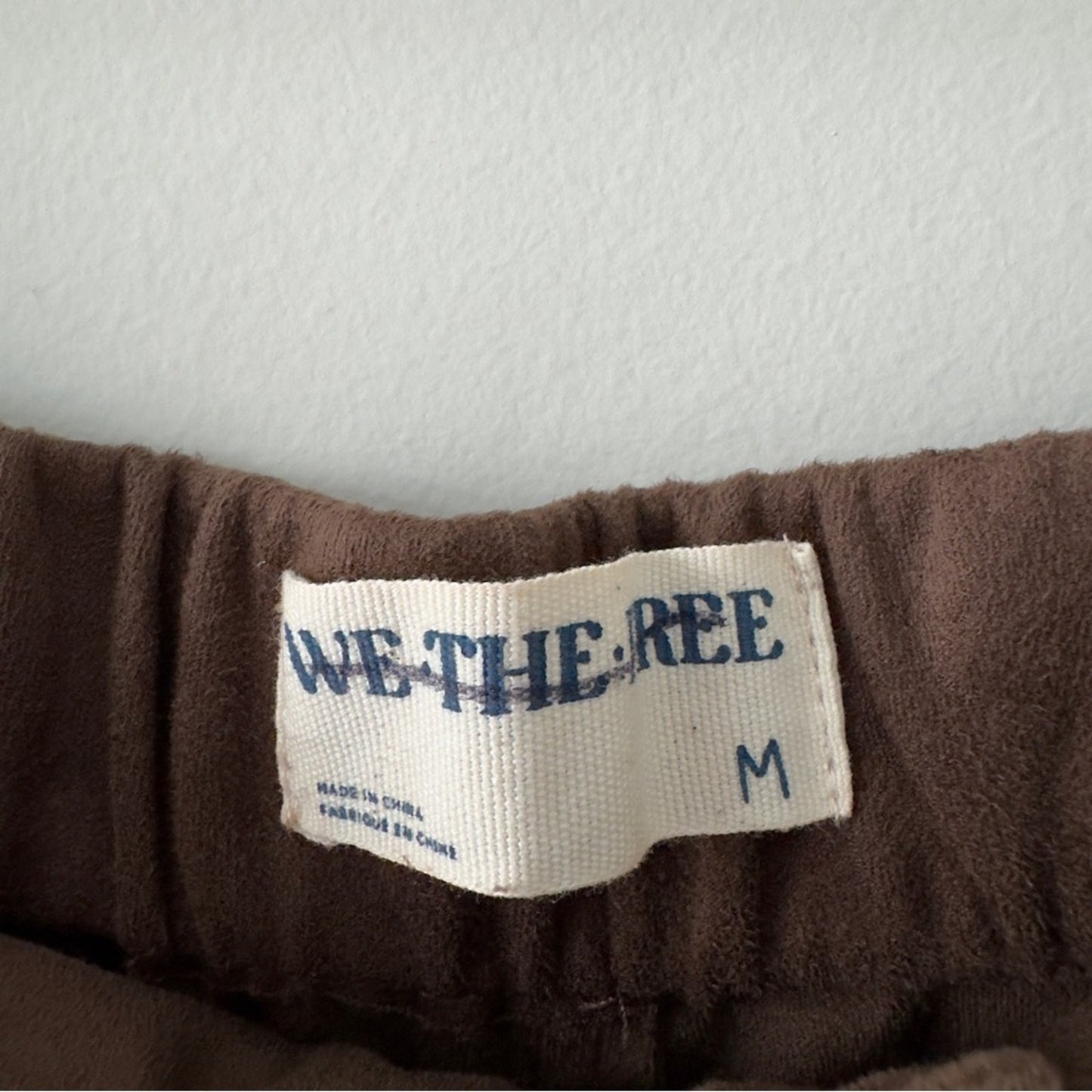 Free People We The Free Straight On Suede Shorts Brown Retro Pleated Bermuda Zip