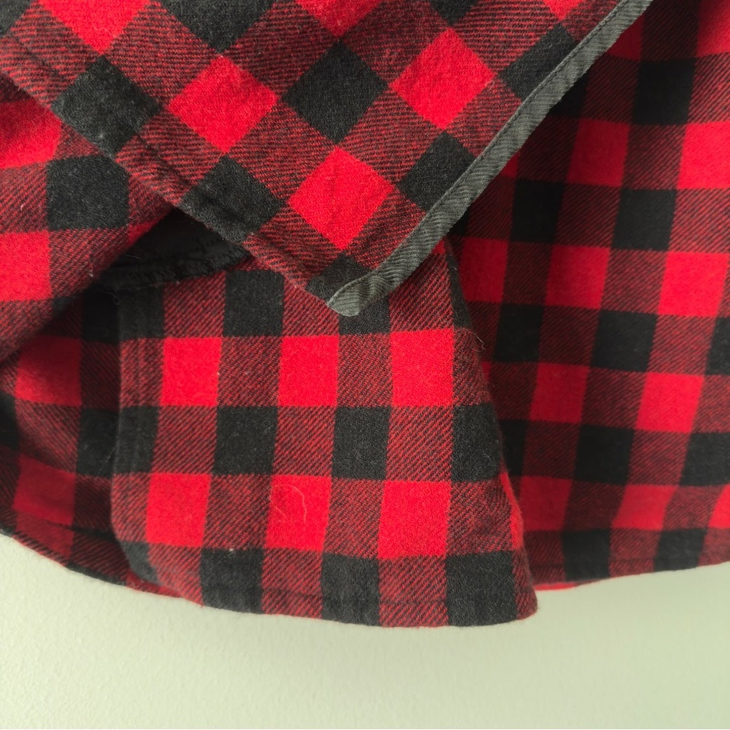 Vintage Woolrich Wool Blend Red Black Plaid Casual Wrap Mini Skirt preppy school