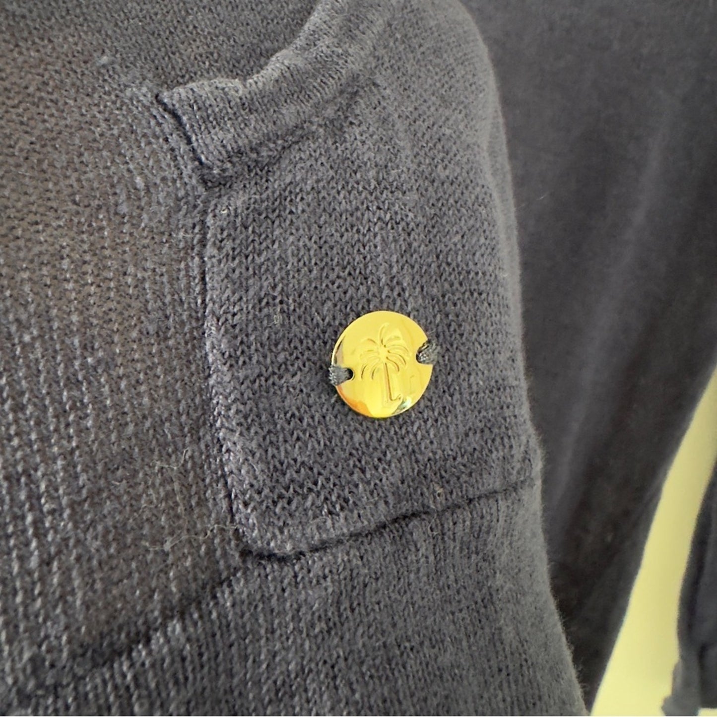 Lilly Pulitzer 100% Linen Hooded Pullover Lightweight Kangaroo pocket navy solid