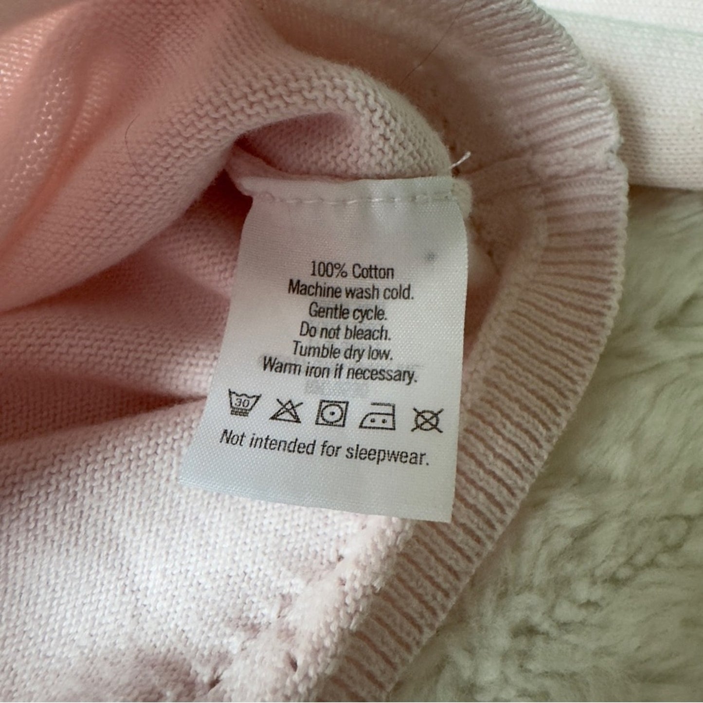 Janie and Jack 100% Cotton Blush Pink Baby Sweater cardigan long sleeve soft EUC