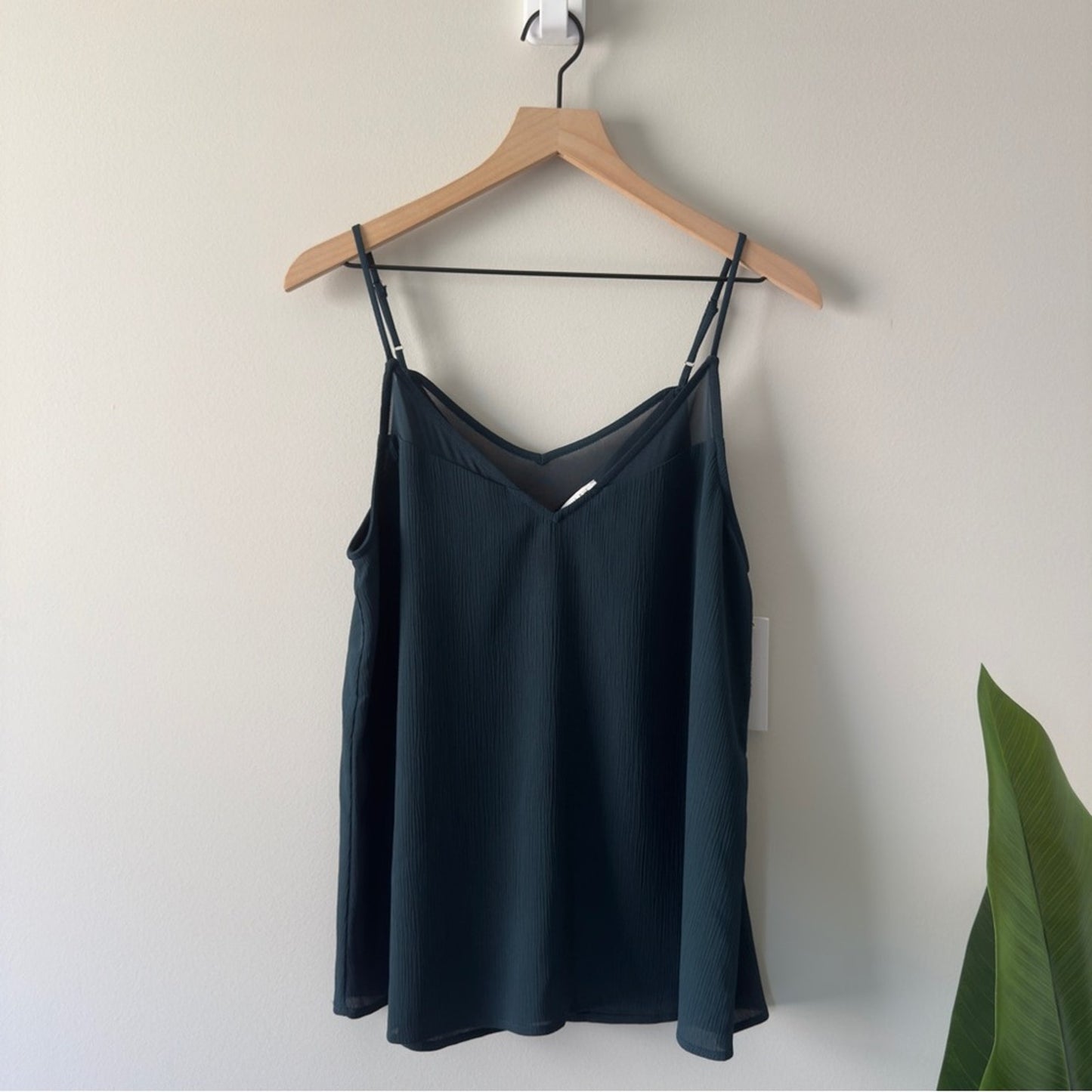 Anthropologie Sophie Rue Adjustable spaghetti strap Sleeveless cami Top mesh NWT