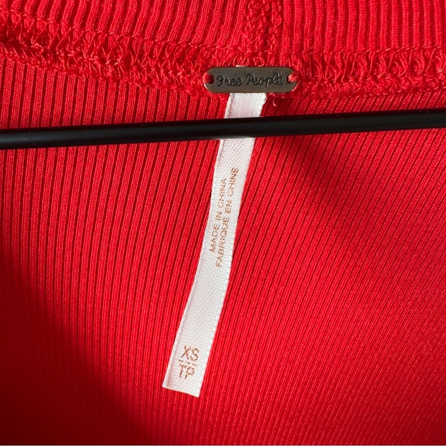 Free People Uptown Turtleneck Sweater Top Red choker cutout asymmetric hem tunic