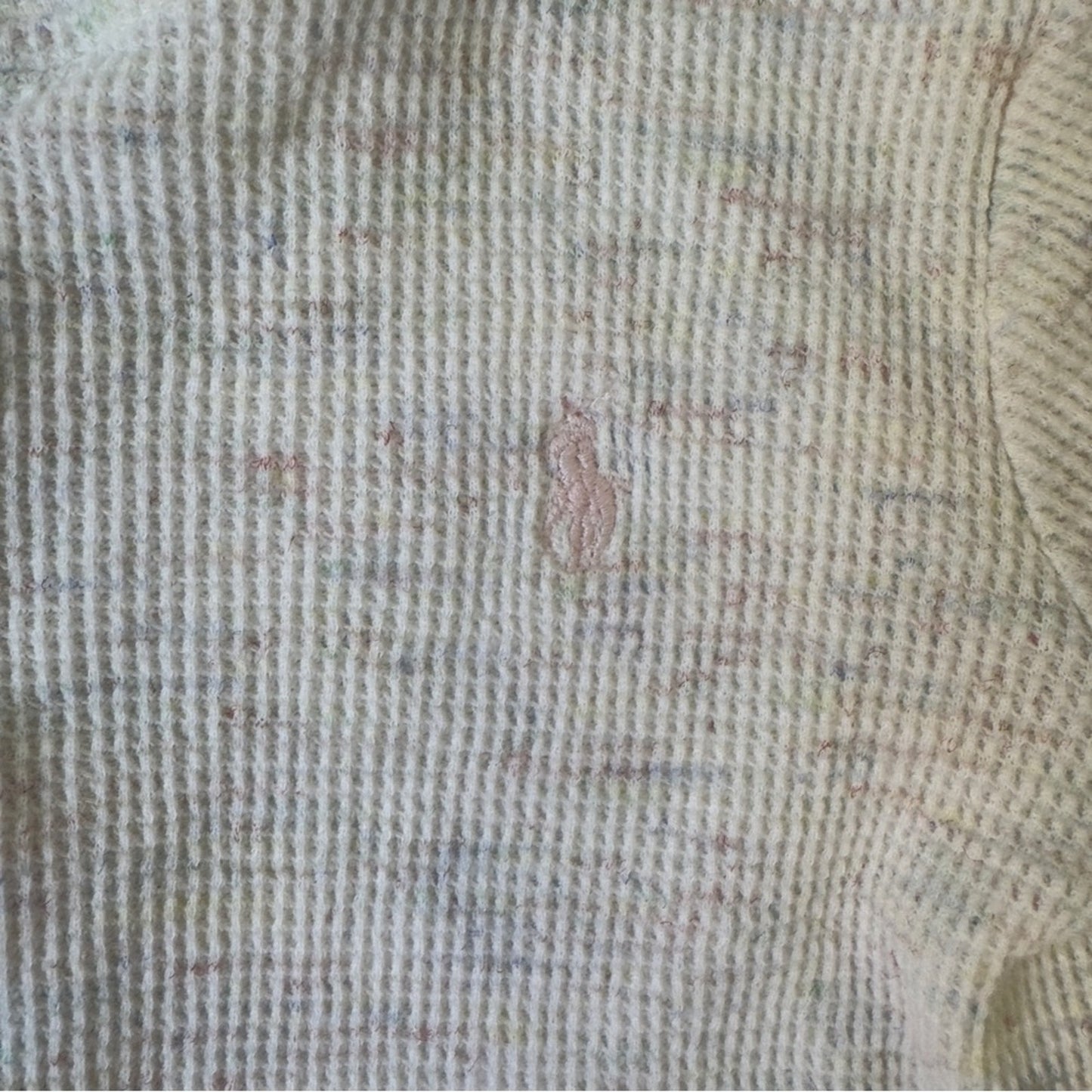 Ralph Lauren Baby Cream Knit Dress with Bloomers speckled long sleeve button up