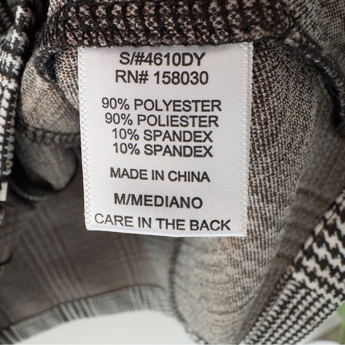 Love Tree Pinafore Plaid Black White mini Dress Full Zip Front Circle Zipper EUC