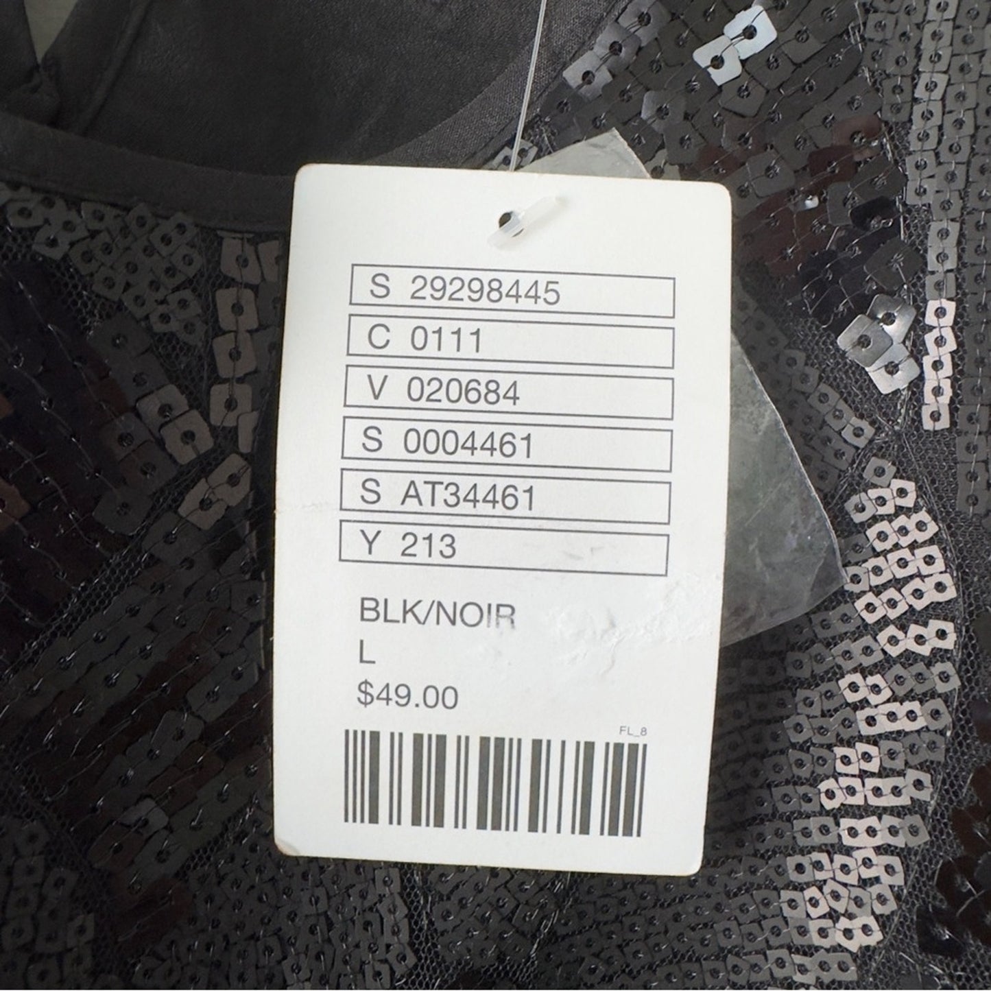 Anthropologie Pins and Needles Black Sequin Crop Tank Top sleeveless cropped NWT