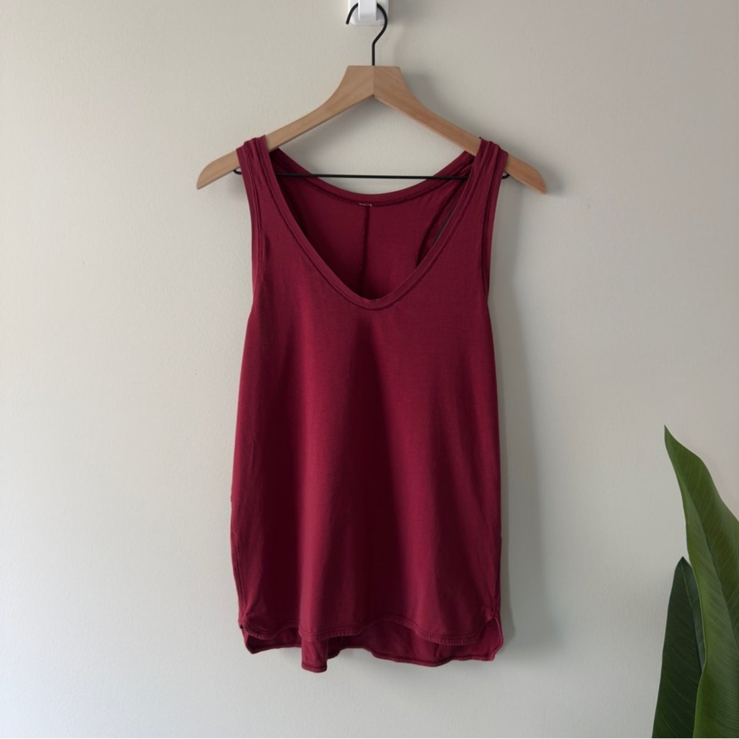 Lululemon Circadian Tank in Heathered Cranberry Pima cotton stretch yoga casual