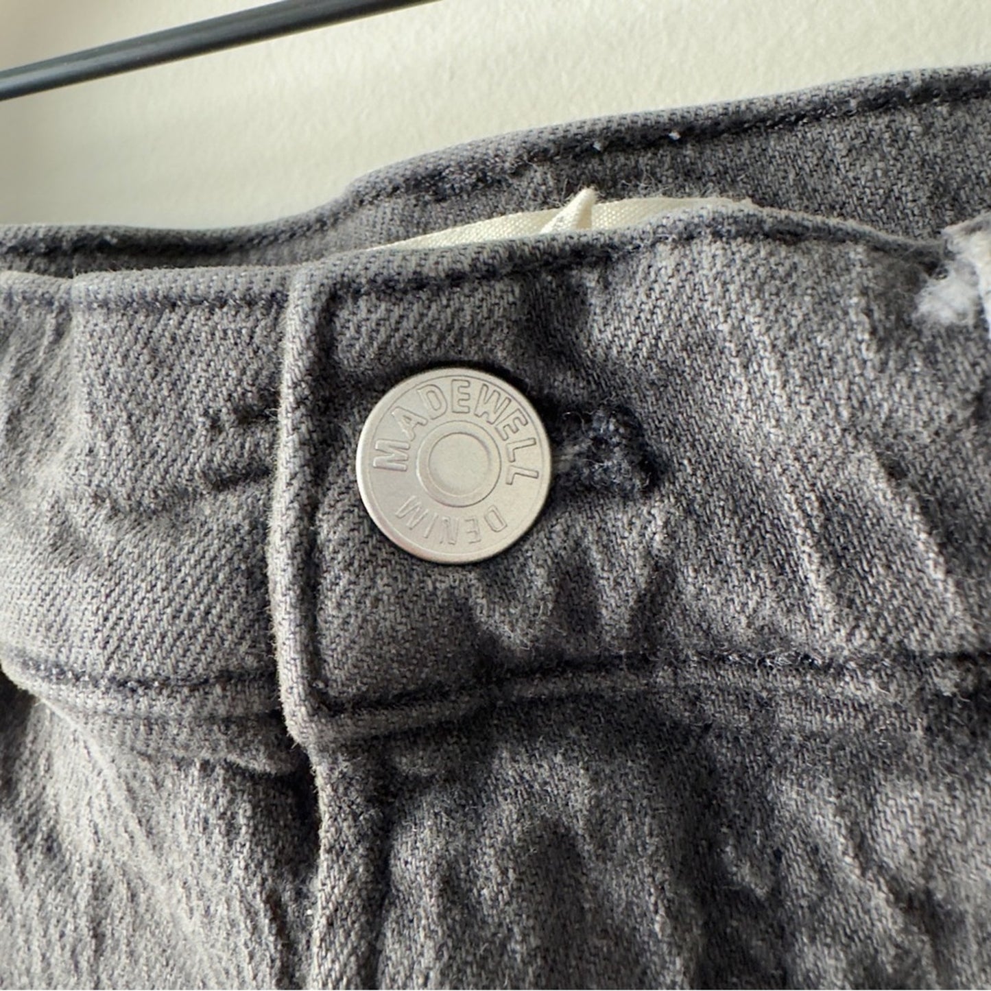 Madewell The Perfect Vintage Jean Gray Denim Zip Button Casual Pockets Belt loop