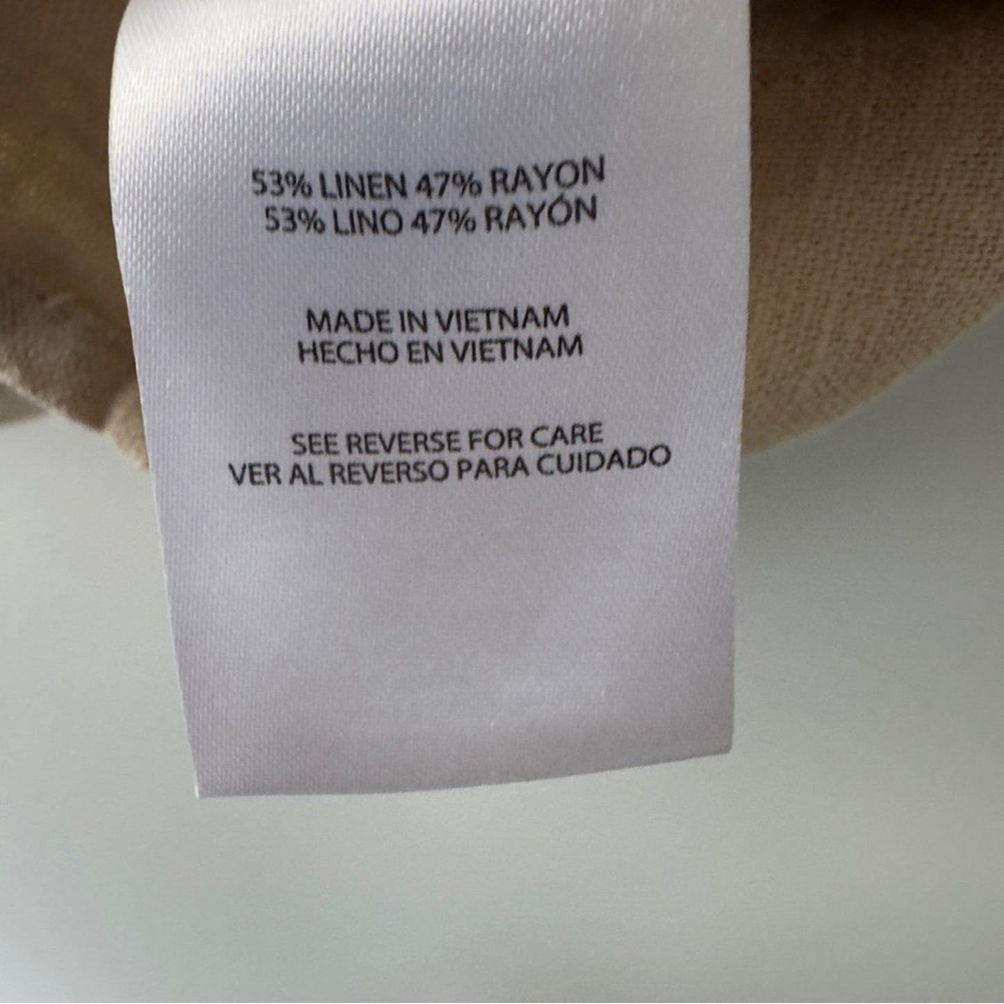 Express Linen Blend Sleeveless Tank Top in Cream tan minimalist solid casual NWT