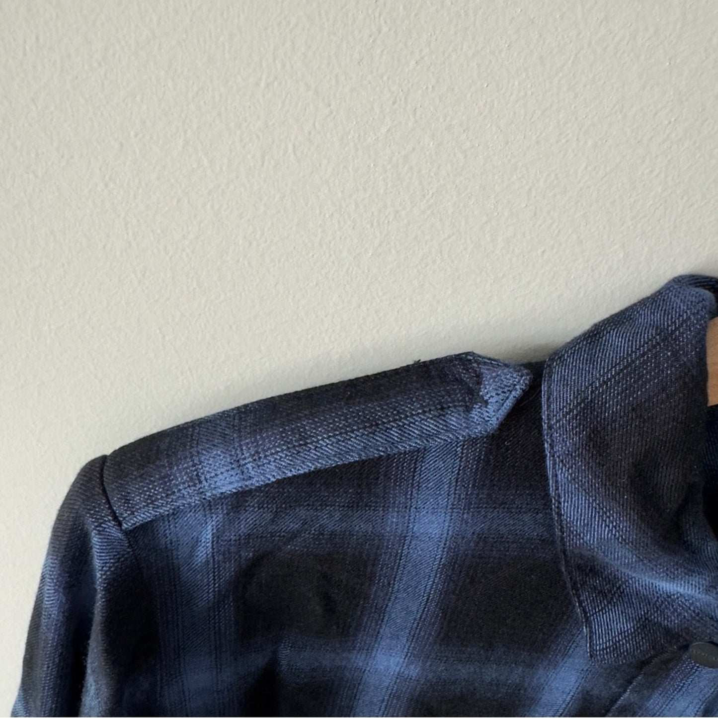 Anthropologie Sanctuary Plaid button down shirt blue black long sleeve collared