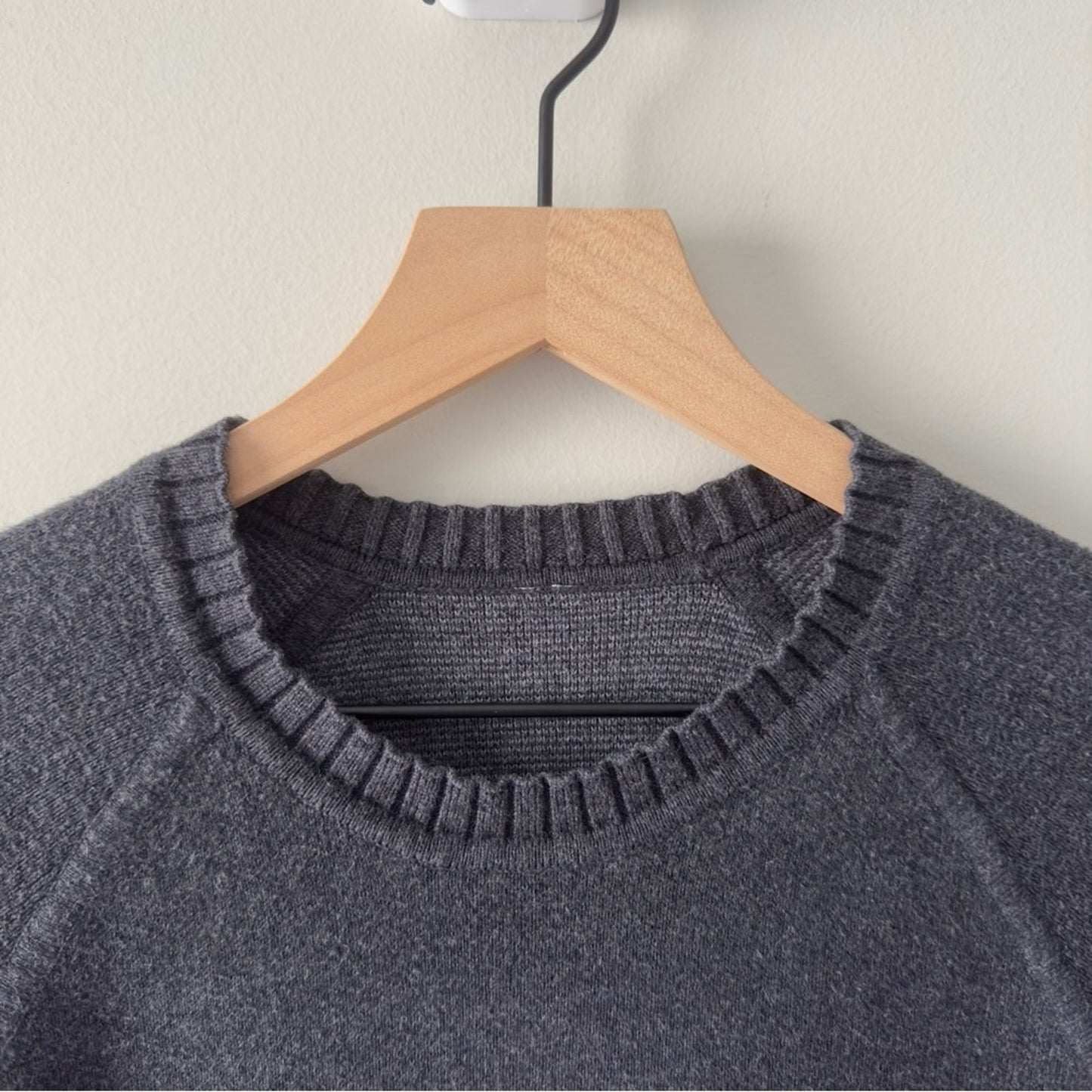 Lululemon Still Lotus Sweater *Reversible in Heathered Black /Heathered Titanium