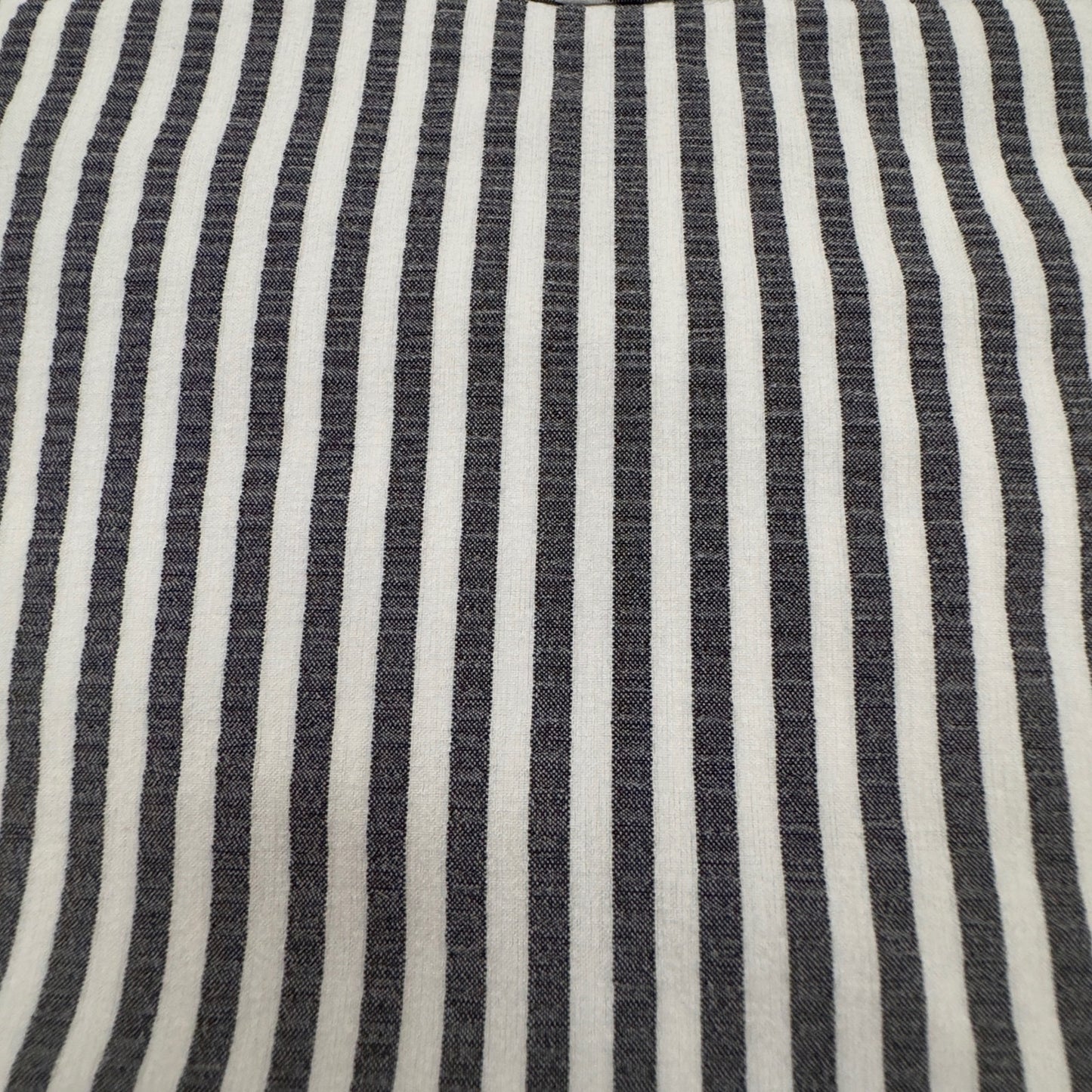 Aerie Bikini Swimsuit Set Triangle Top Striped Ruffle Bottom Black White Padding