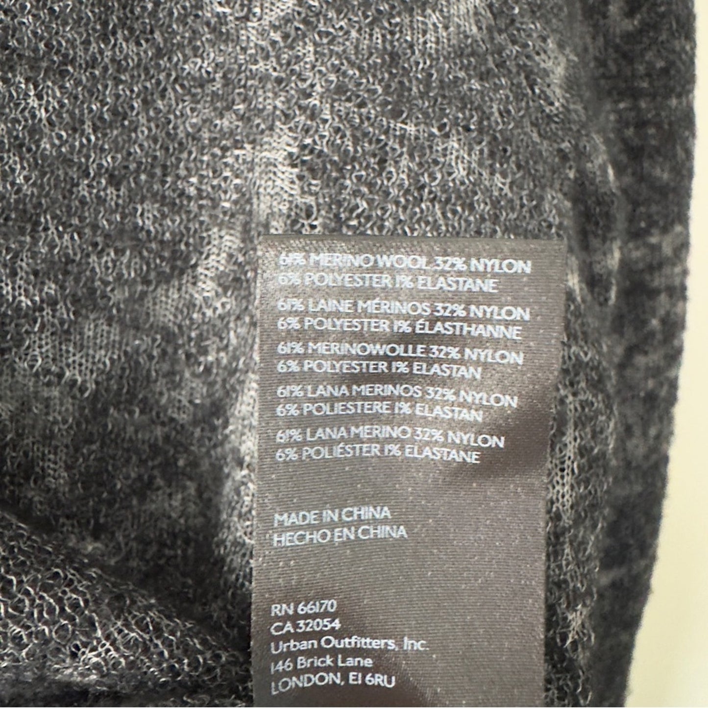 Anthropologie Merino Wool Stylish Gray Sweater textured long sleeve mock neck S