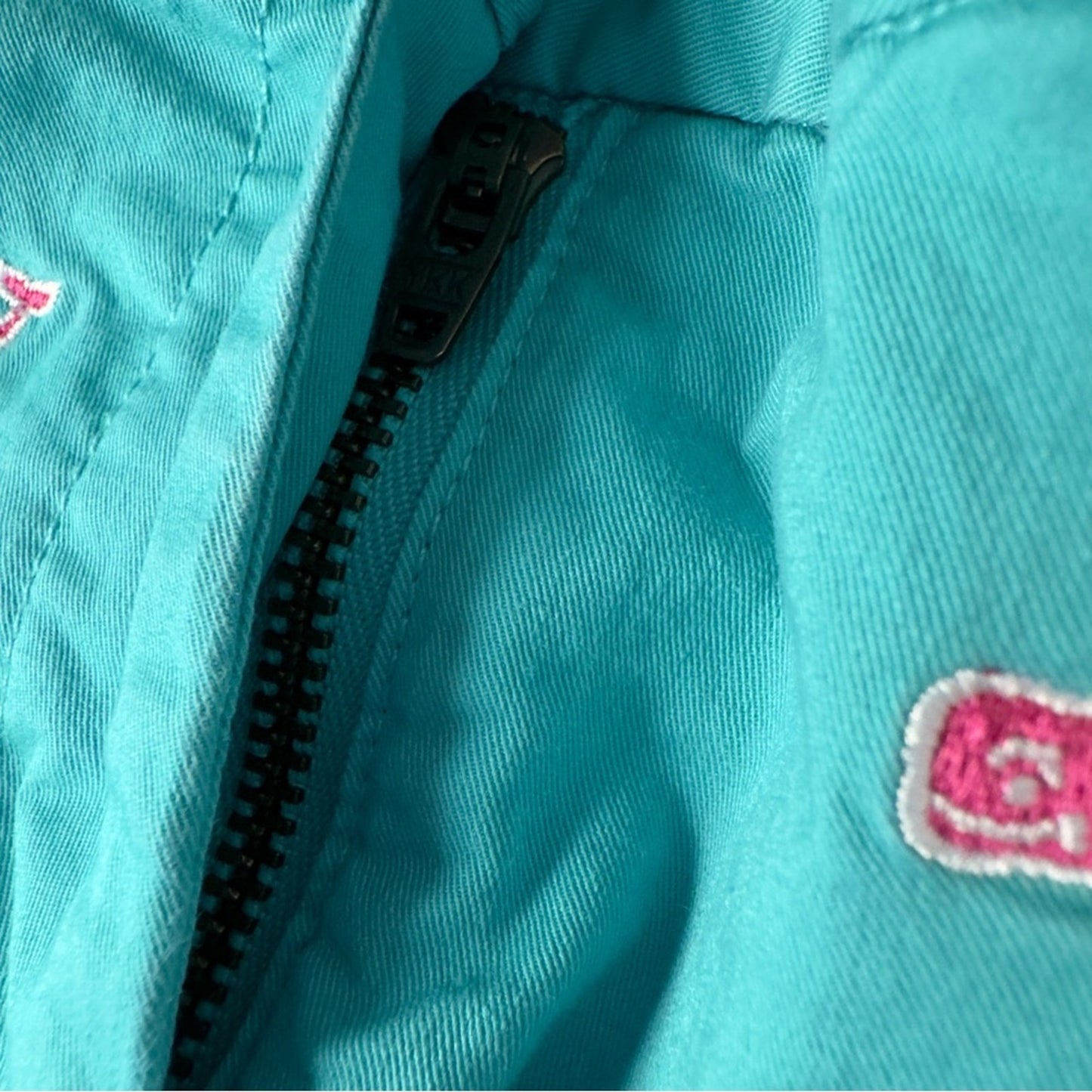 Vineyard Vines Embroidered Whale Shorts Double Button Zip Cotton Stretch pockets