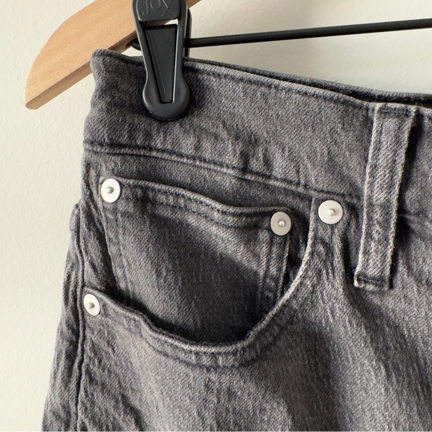 Madewell The Perfect Vintage Jean Gray Denim Zip Button Casual Pockets Belt loop