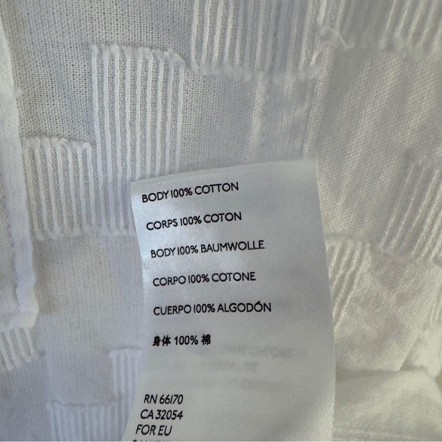 Anthropologie Maeve Roberta Textured Henley Tunic Top White Button-Up Shirt long