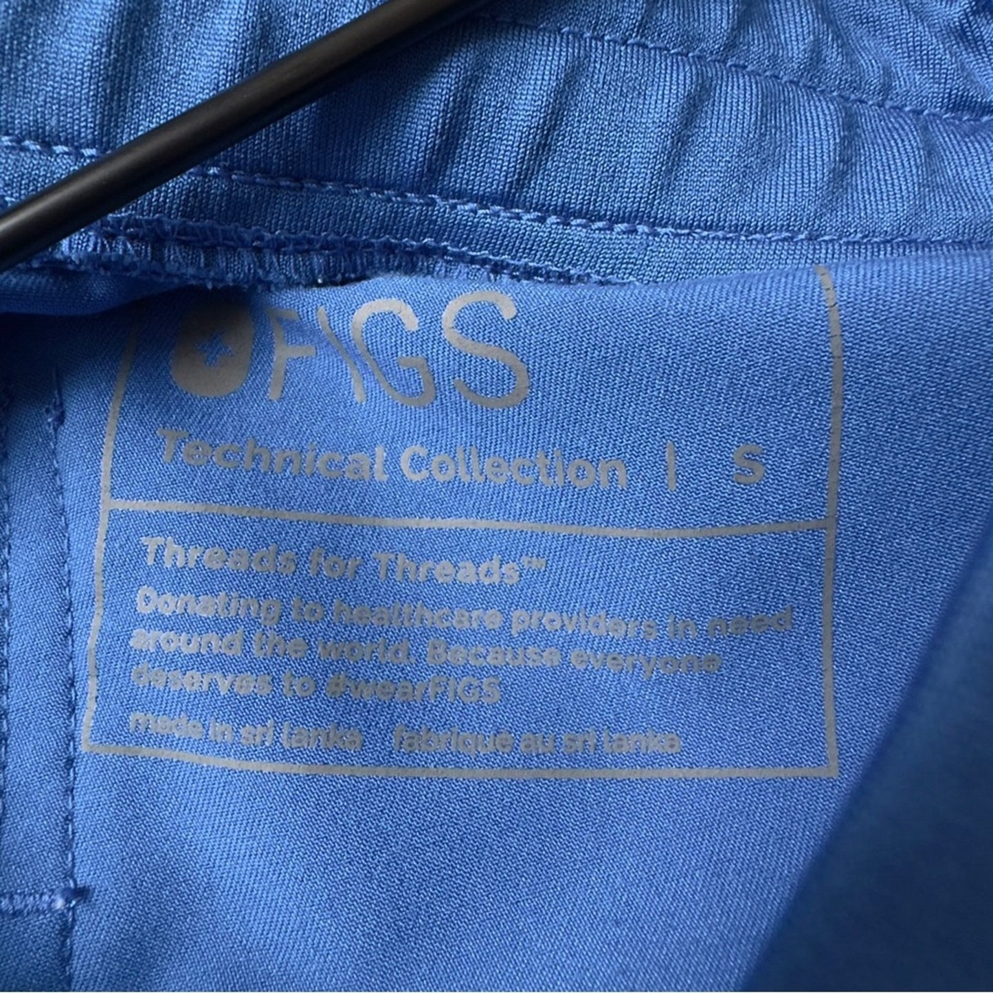 Figs Scrub Pants Vibrant Blue Jogger Medical Elastic Waistband stretch scrubs S