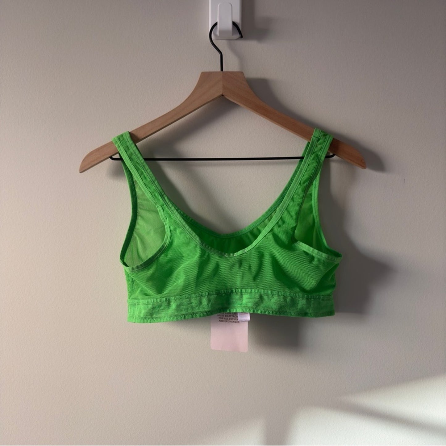 Savage X Fenty Green Women's Mesh Intimate Bra sports wireless lingerie sheer L