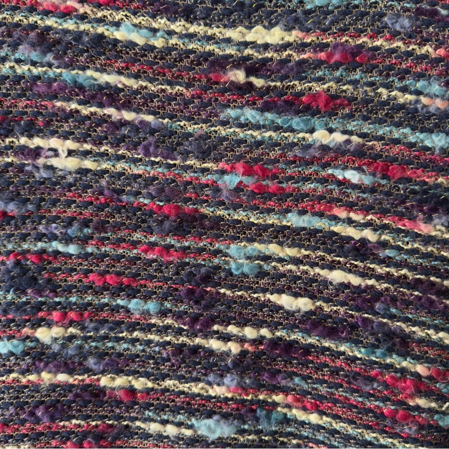 Anthropologie Maeve Multicolor Knit Dress 3/4 Sleeve button up back A-Line lined