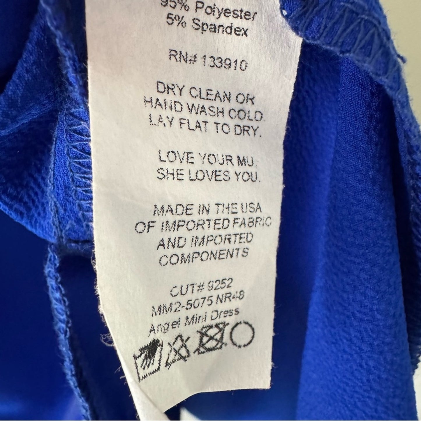 Show Me Your Mumu Angel Mini Dress Royal Blue Shift Tie spaghetti straps pockets