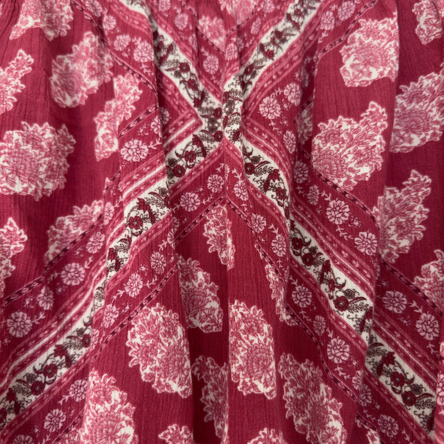 Show Me Your MuMu Lima Off the Shoulder Top 3/4 sleeve Made in USA Boho Floral M