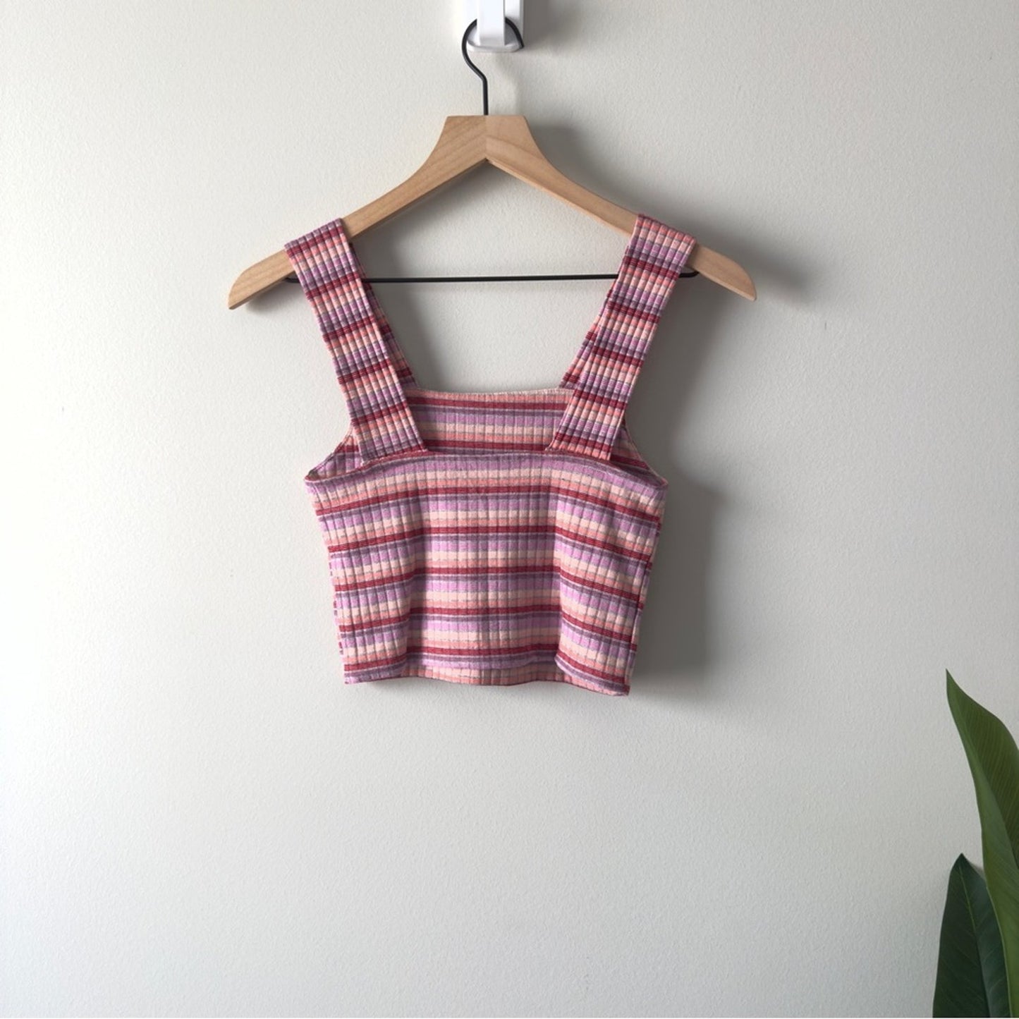 American Eagle Outfitters Multicolor Striped Crop Top Ribbed Tank Sleeveless Y2K