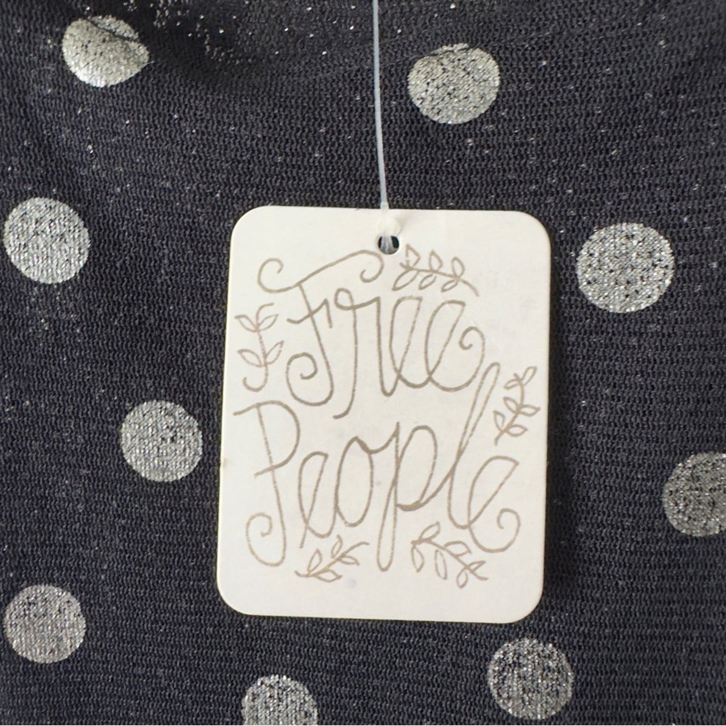 Free People Reversible Sparkly Mini Dress Black silver metallic Sleeveless Crew