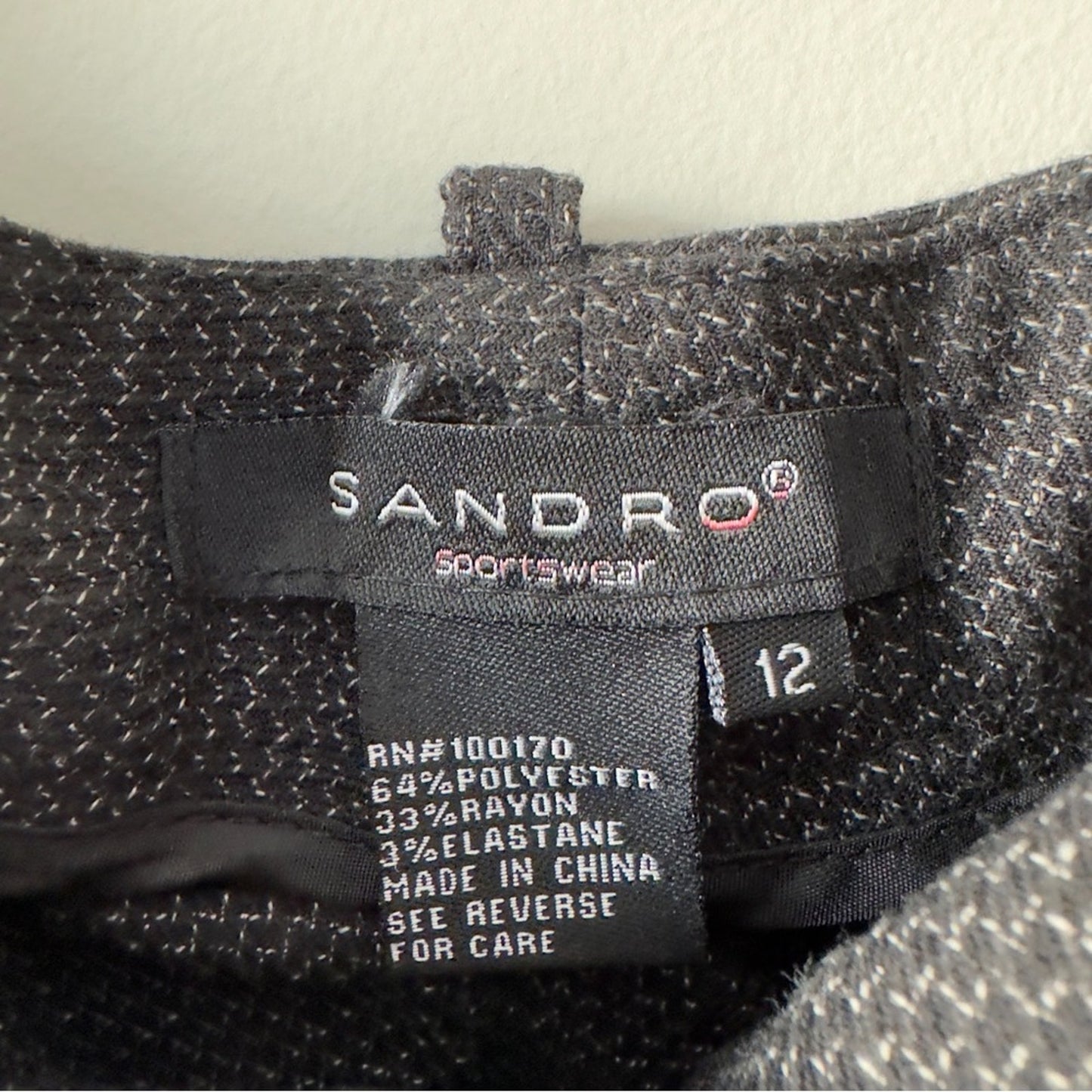 Sandro Business Casual Pants Houndstooth Work Career Office Interview hook & eye
