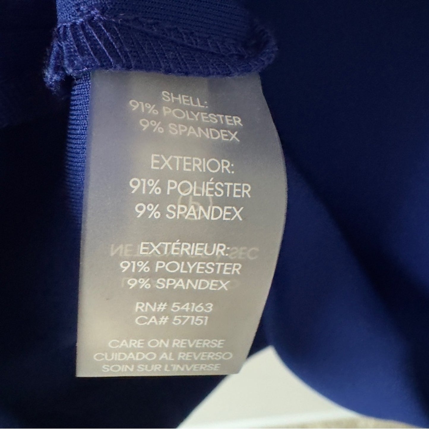 Calvin Klein Royal Blue Mini Pencil Dress Short Cap Sleeve Zip Up Solid Business