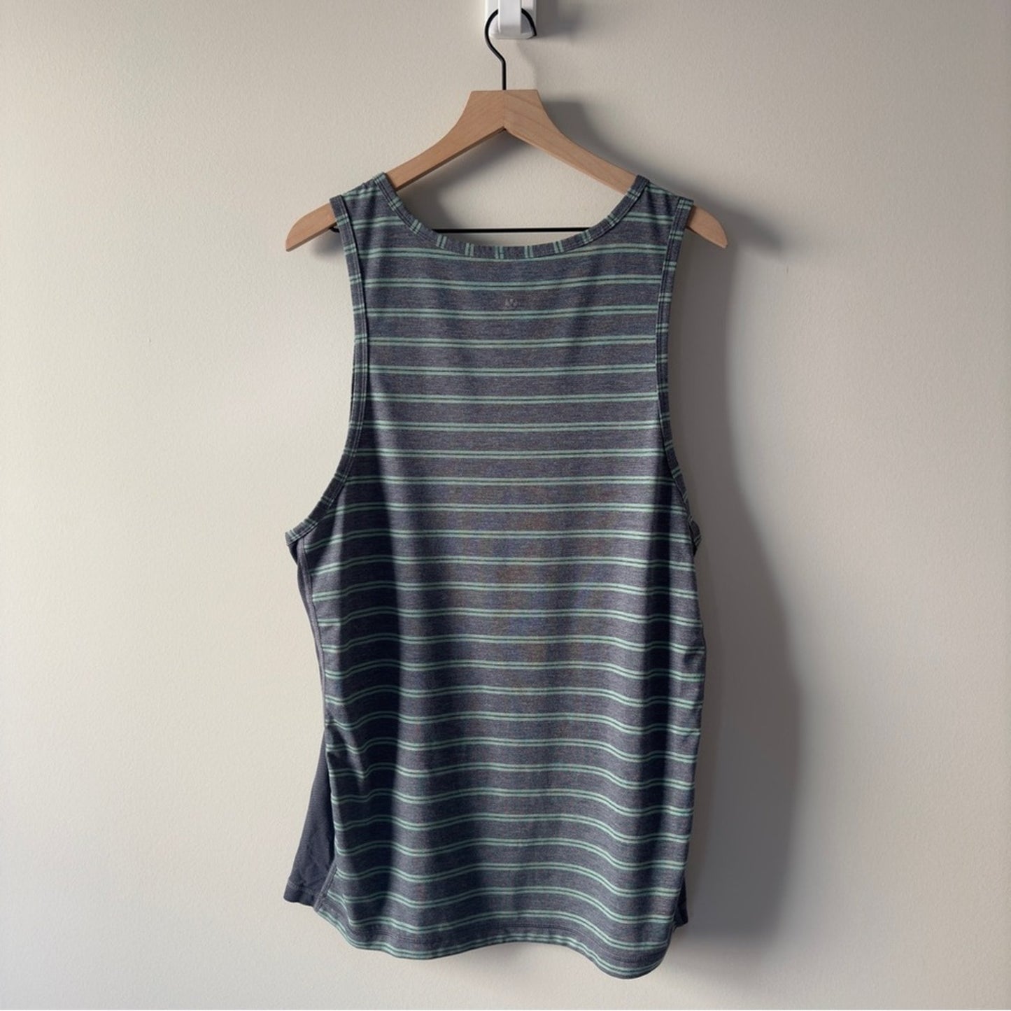 Lululemon T.H.E. Tank in Double Dip Stripe Heathered Inkwell Vintage Green top