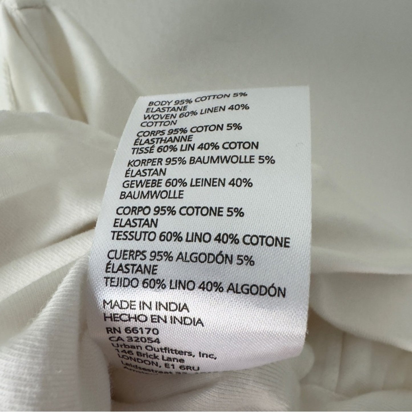 Anthropologie White tie wrap Smocked back crop Top adjustable spaghetti straps M