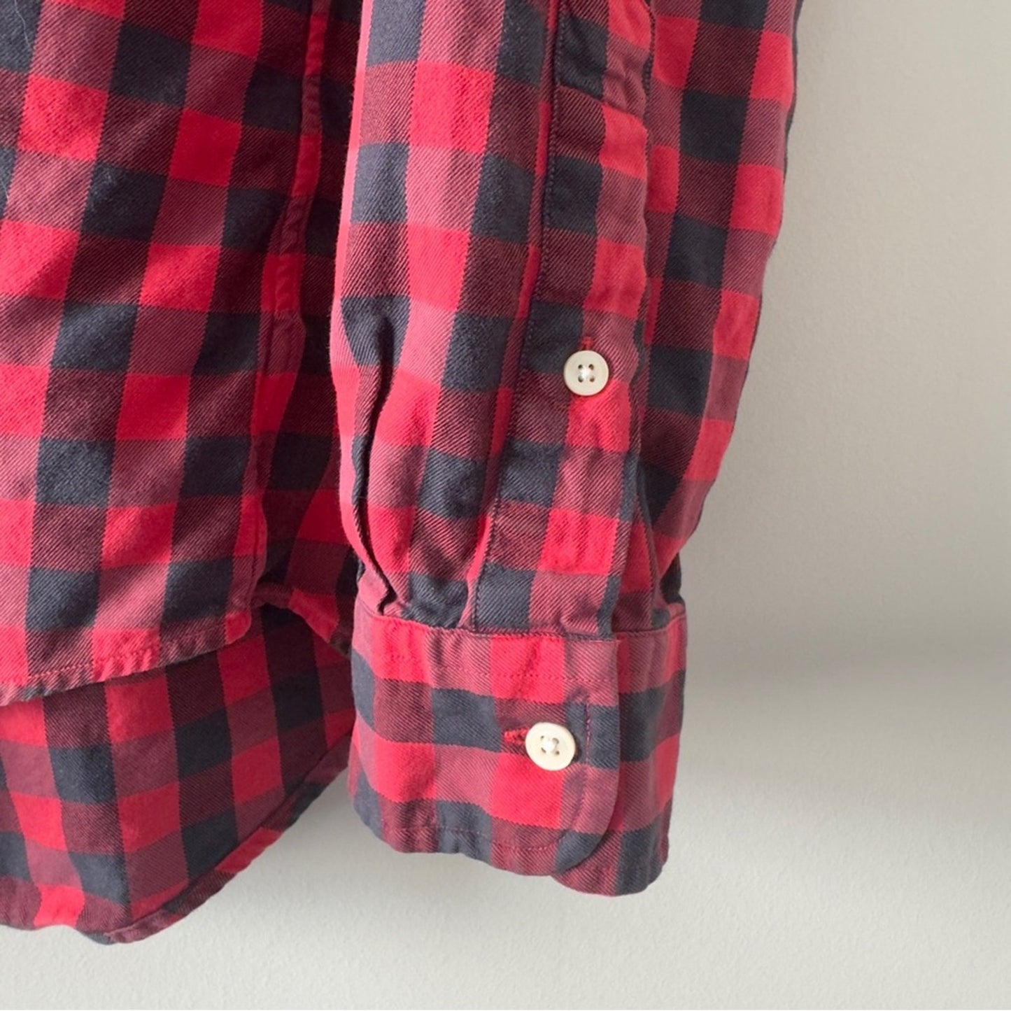 Ralph Lauren Classic Fit Performance Red Black Checker Collar Button Down Shirt