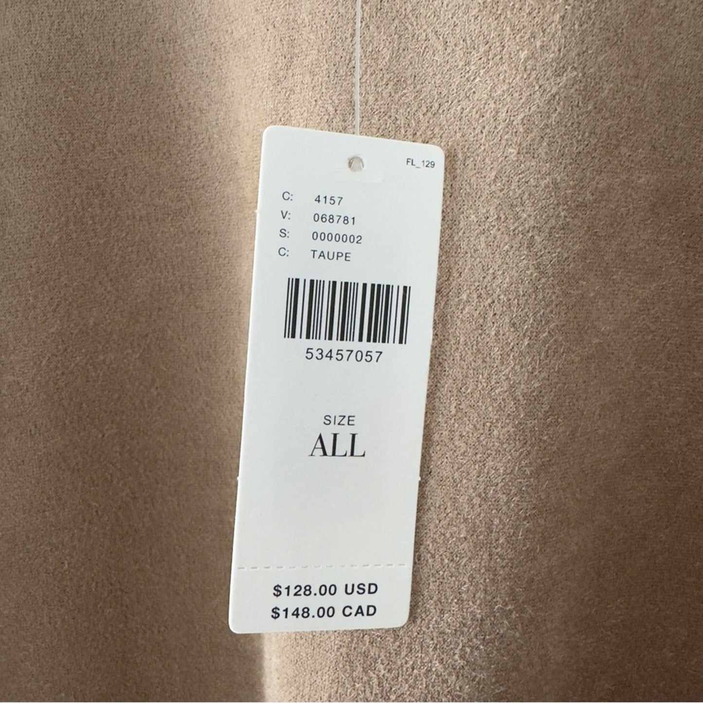 Anthropologie Andersen & Lauth Faux Suede Poncho Tan Open Front with Fringe hem