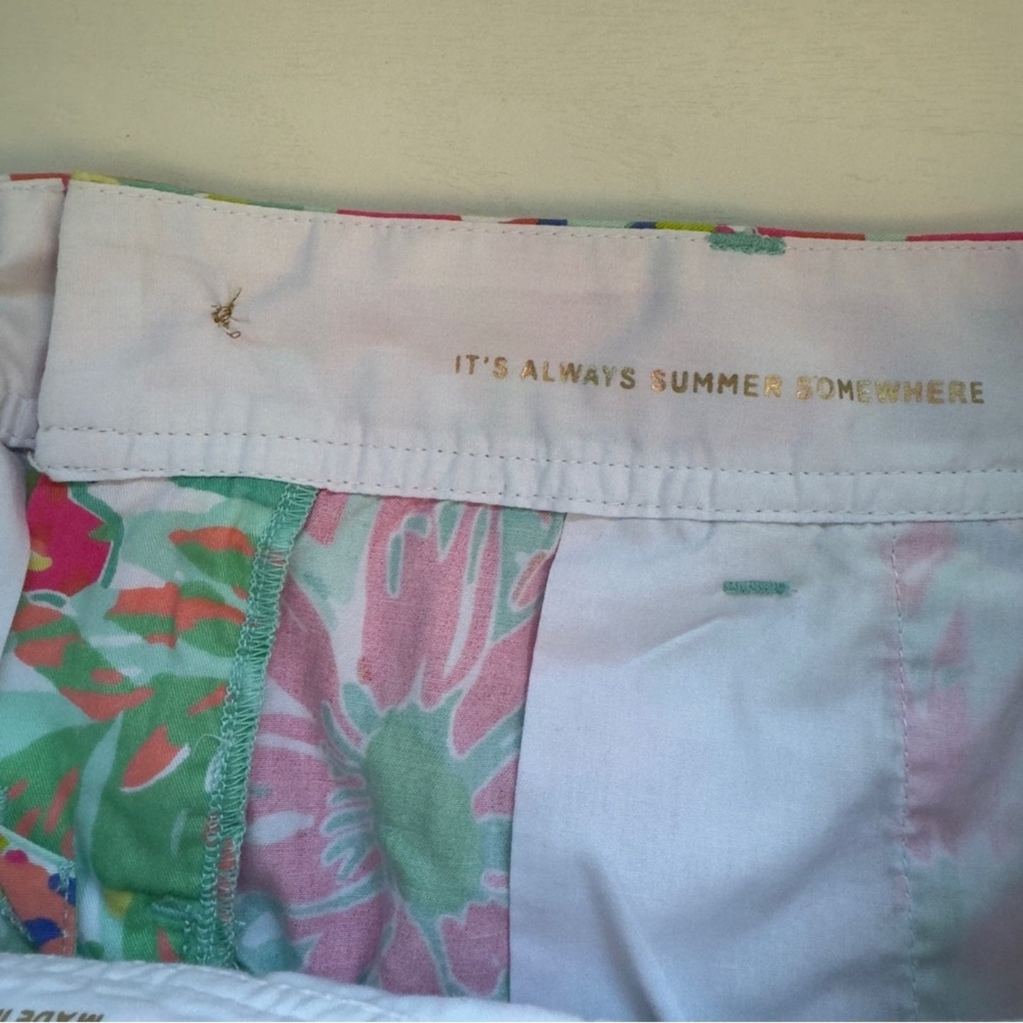 Lilly Pulitzer The Callahan Short Casa Banana Print 100% Cotton Floral Colorful