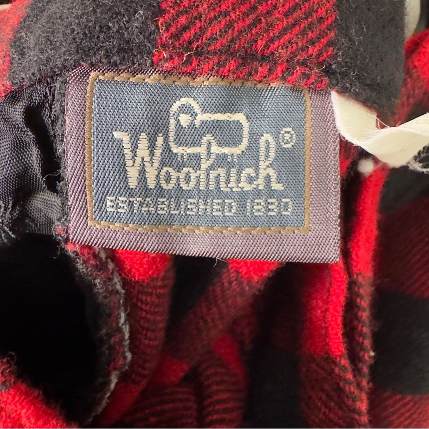 Vintage Woolrich Wool Blend Red Black Plaid Casual Wrap Mini Skirt preppy school