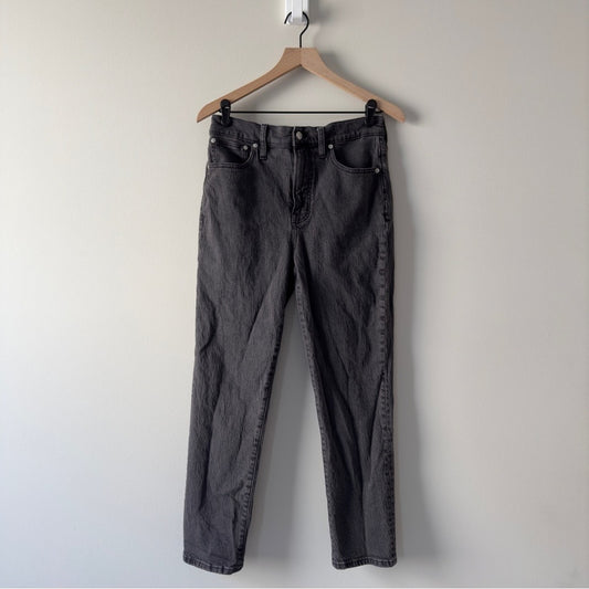 Madewell The Perfect Vintage Jean Gray Denim Zip Button Casual Pockets Belt loop