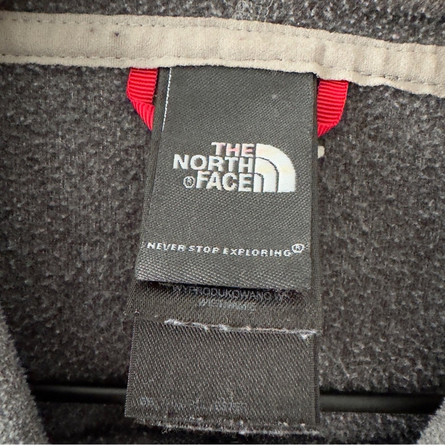 The North Face Gray Fleece Hoodie Jacket Full Zip Long Sleeve Pockets Drawstring