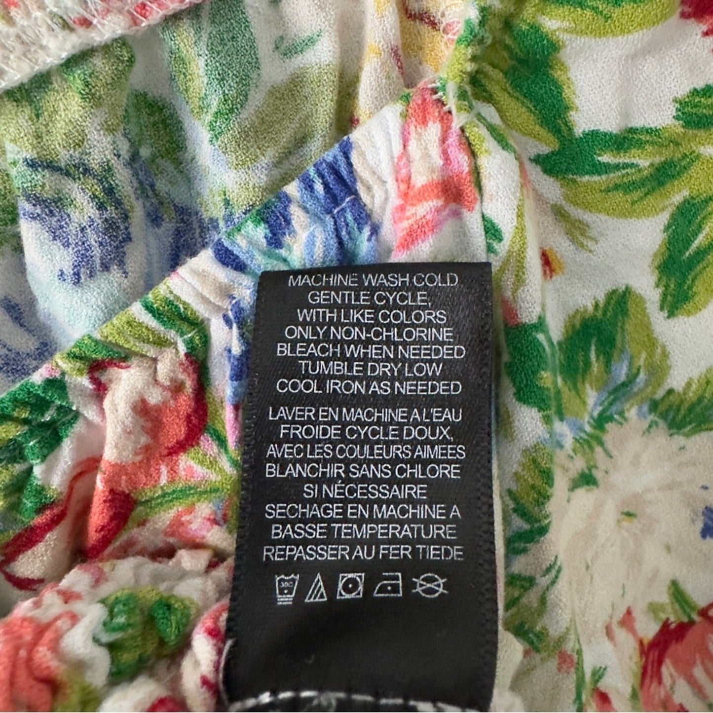 AFRM Revolve Sophie Smocked Top Floral Long Sleeve Square Neck Colorful Spring S