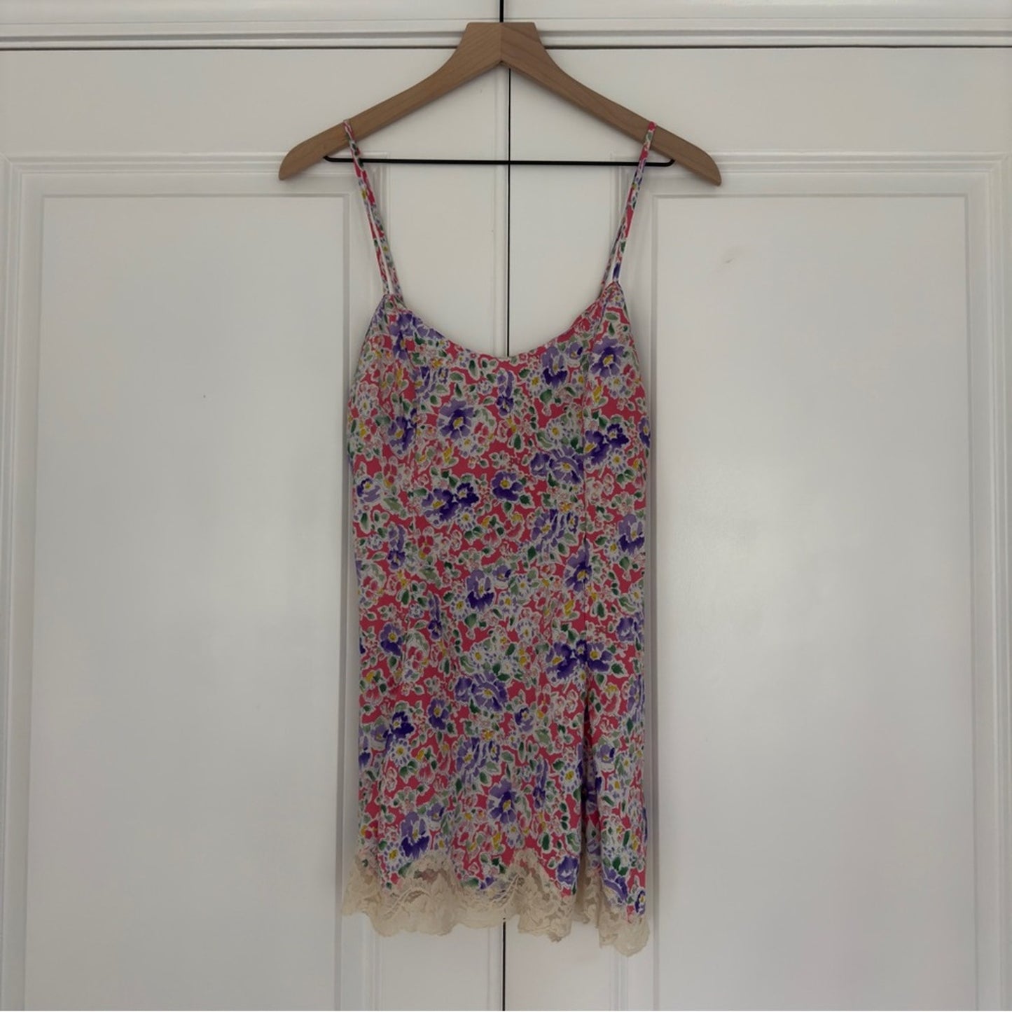 Victoria’s Secret Vintage Gold Label 90s Slip Dress Floral Lace Hem Lingerie P