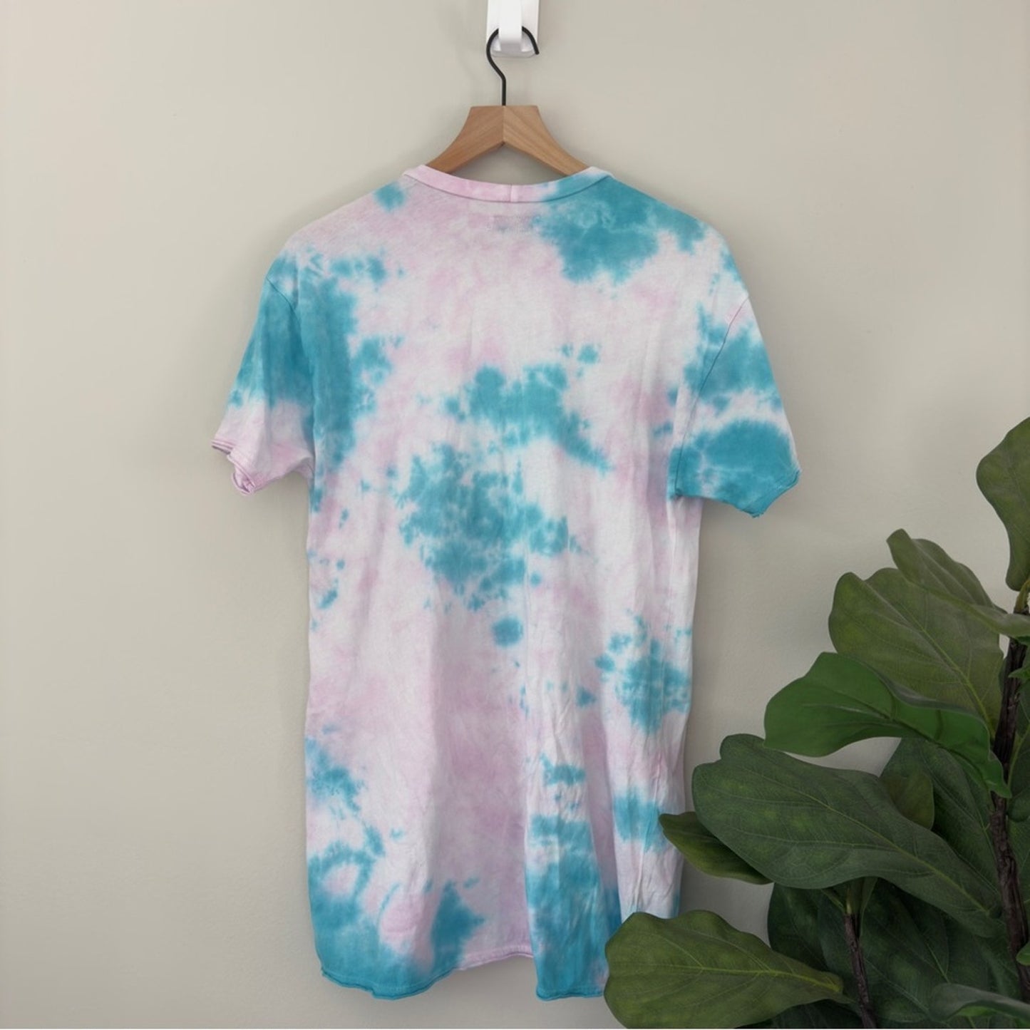 Revolve Michael Lauren 100% Cotton Tie Dye T-Shirt Dress Mini Shift Short Sleeve