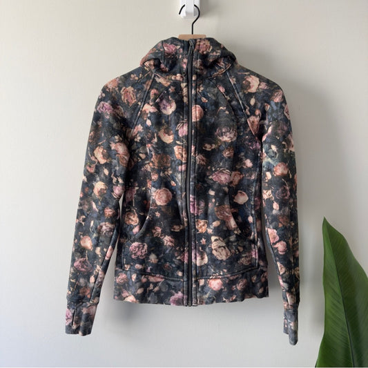 Lululemon Scuba Hoodie *Light Cotton Fleece in Frosted Rose Multi Jacket zip up