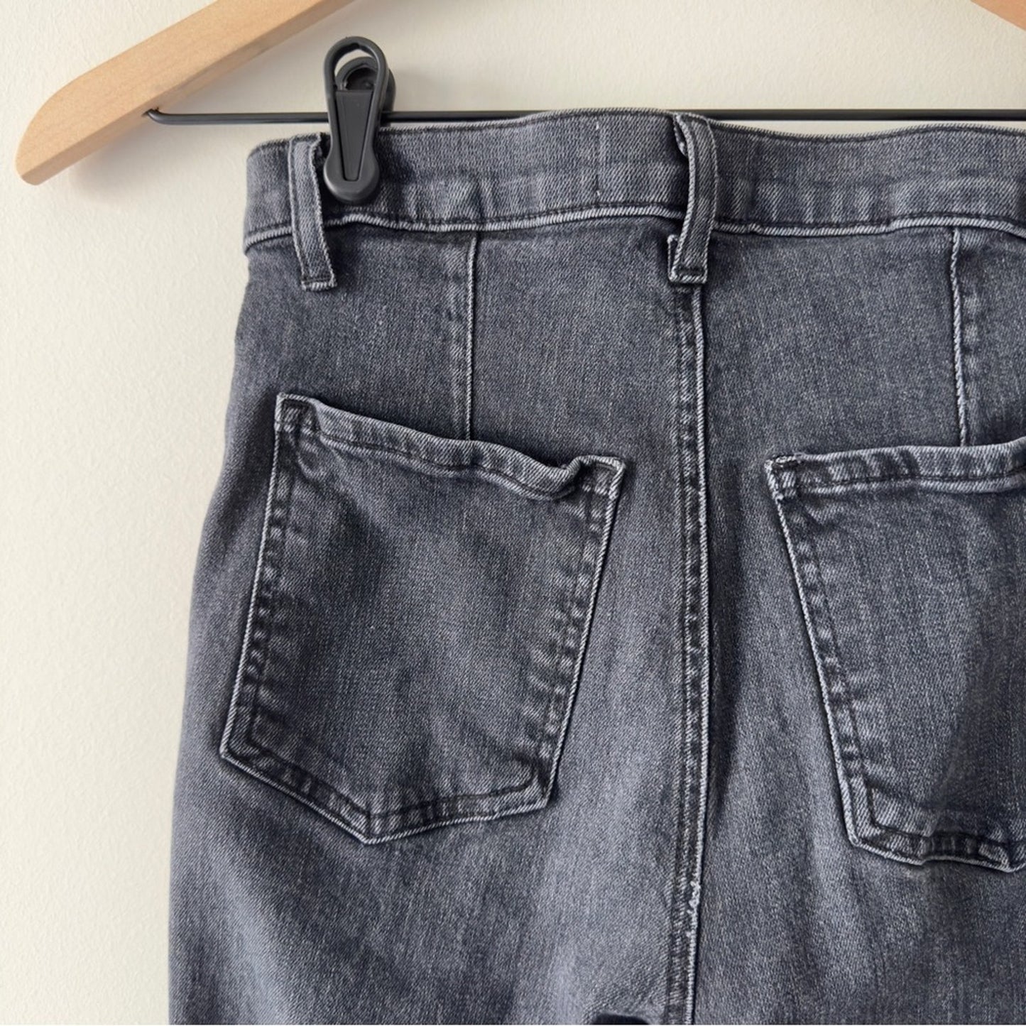 Reformation Jeans May High & Skinny in Washed Black Organic Cotton Made in USA