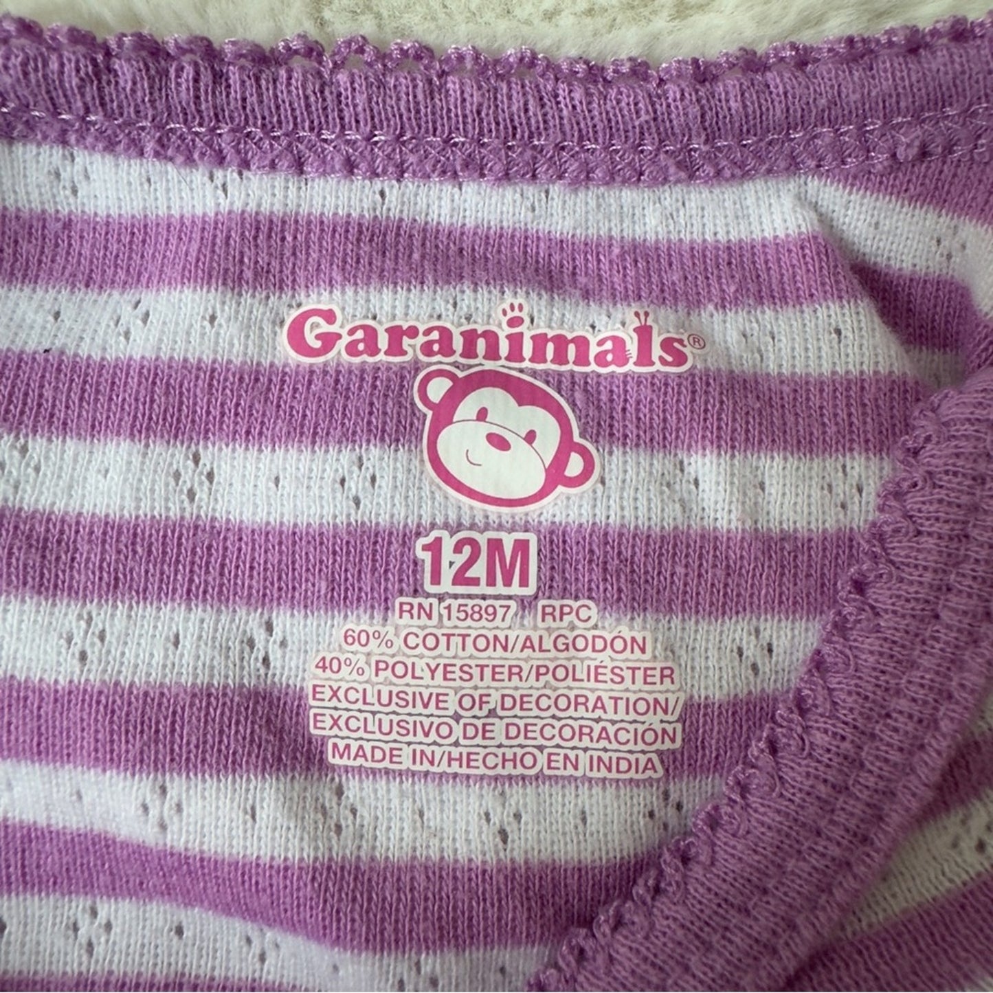 Garanimals Baby Onesies One Pieces lot Navy Poodle Purple striped Mustard bunny