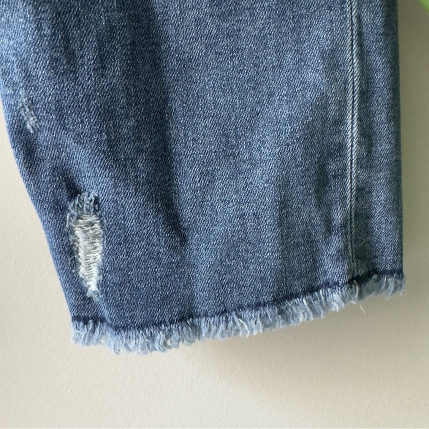 Hudson Nico Straight Jeans Blue Classic Denim distressed cotton blend stretch 27