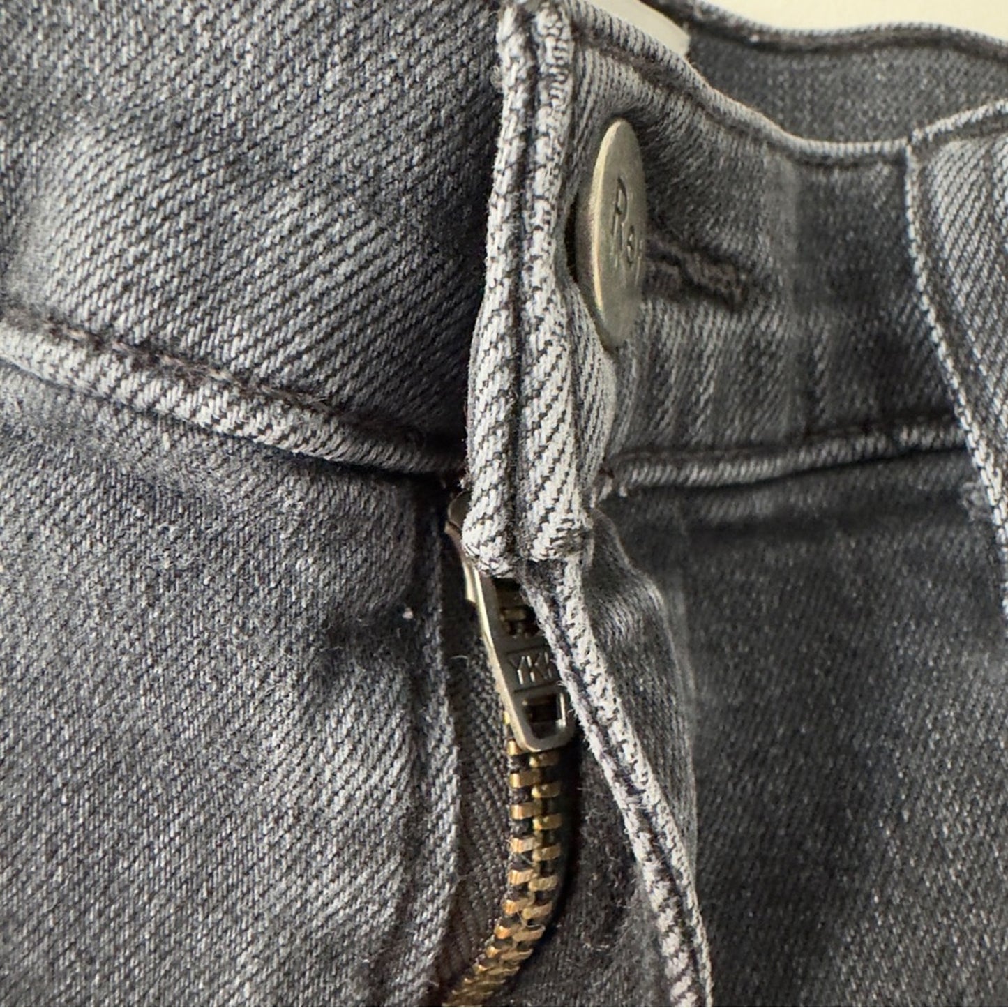 Reformation Jeans May High & Skinny in Washed Black Organic Cotton Made in USA