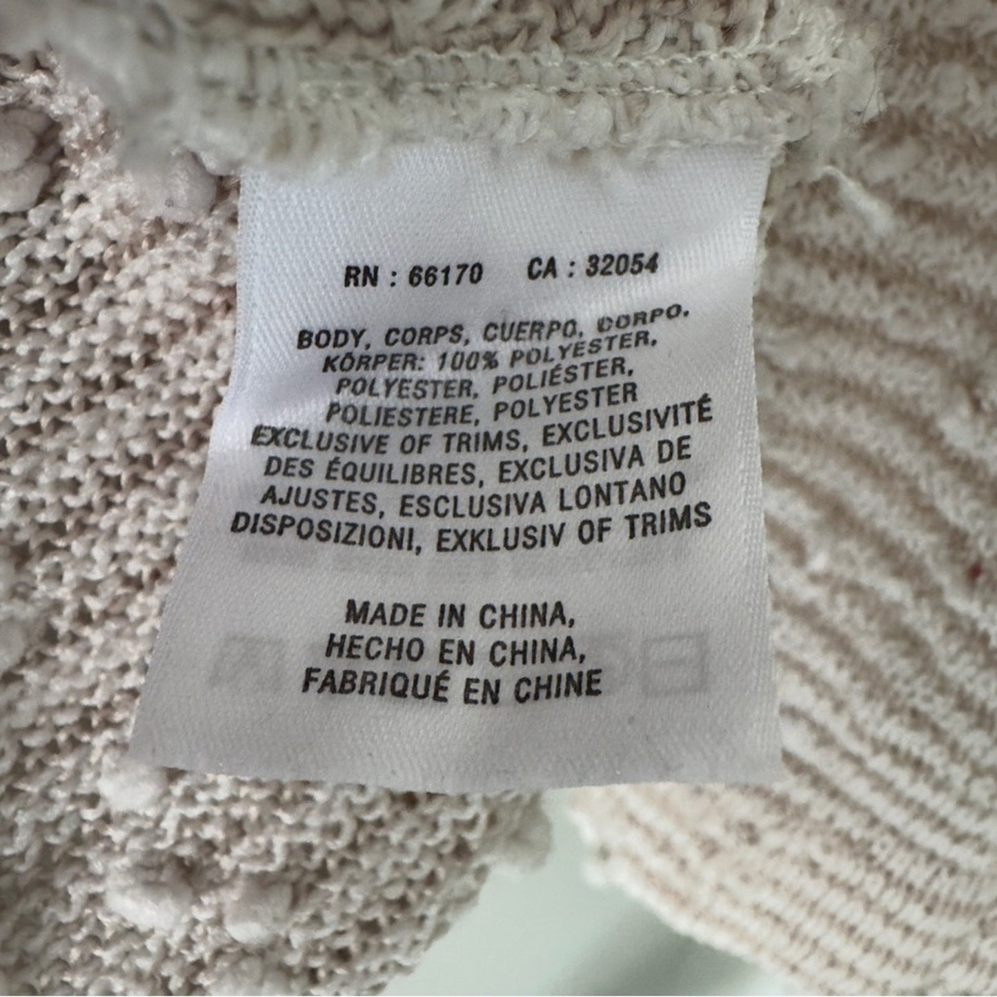 Anthropologie Akemi + Kin Cream Gray White Ribbon Embellished Knit Sweater Top