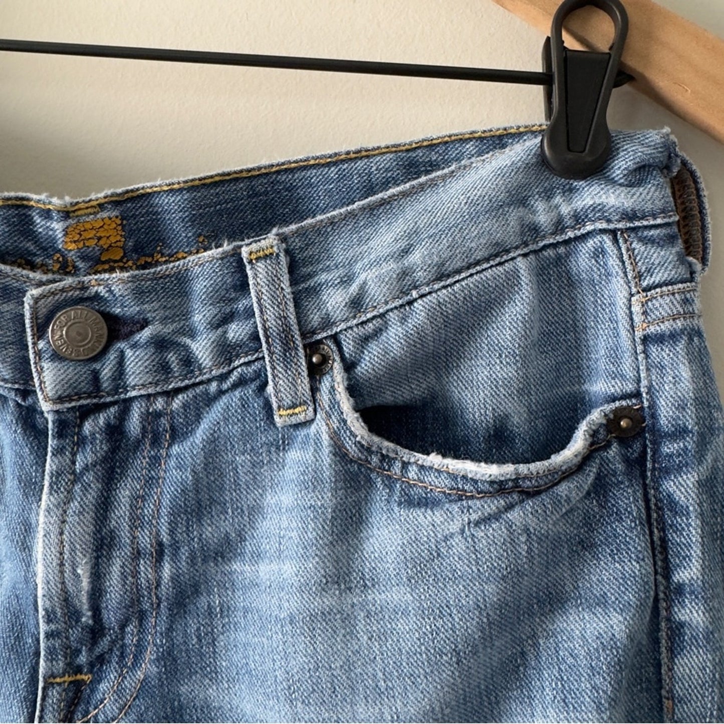 7 For All Mankind Y2K Bootcut 2000s Blue 100% Cotton Jeans Relaxed Fit Low Rise