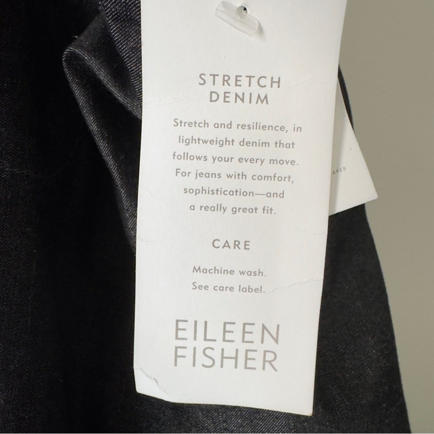 Eileen Fisher Charcoal A-Line Skirt Stretch Denim side zip zipper Jean cotton S