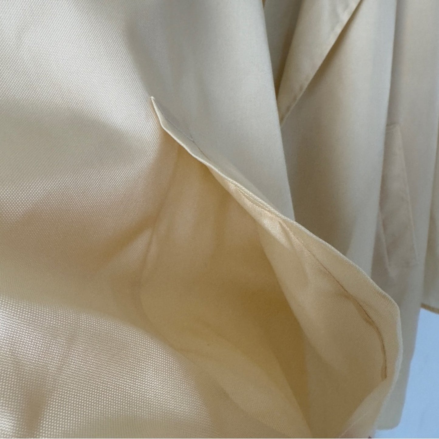 Vintage Sylvia Heisel 2001 Elegant Yellow Women's Coat Jacket long sleeve open S